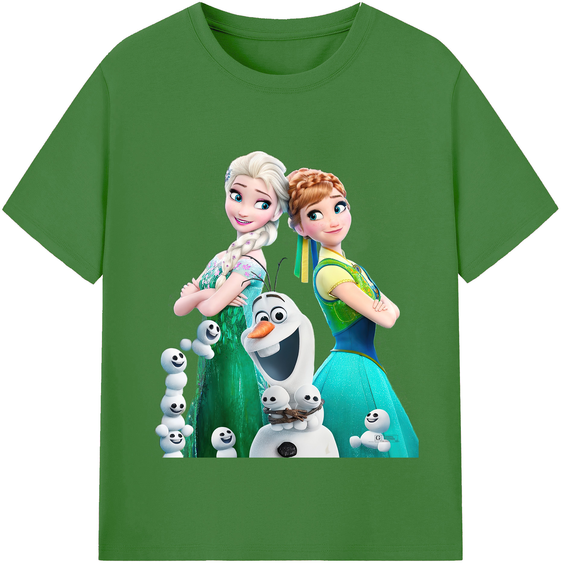 （画像用） アナと雪の女王 アンナ エルサ Frozen Anna Elsa レディースカジュアルプリントTシャツ（綿100％）